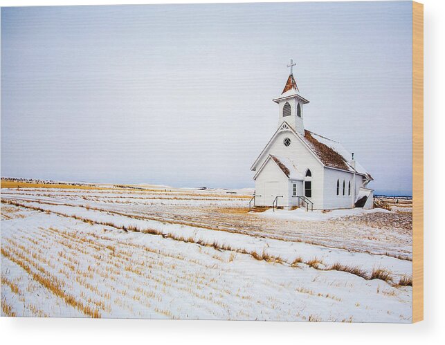 Kirche Wood Print featuring the photograph Country Church by Todd Klassy