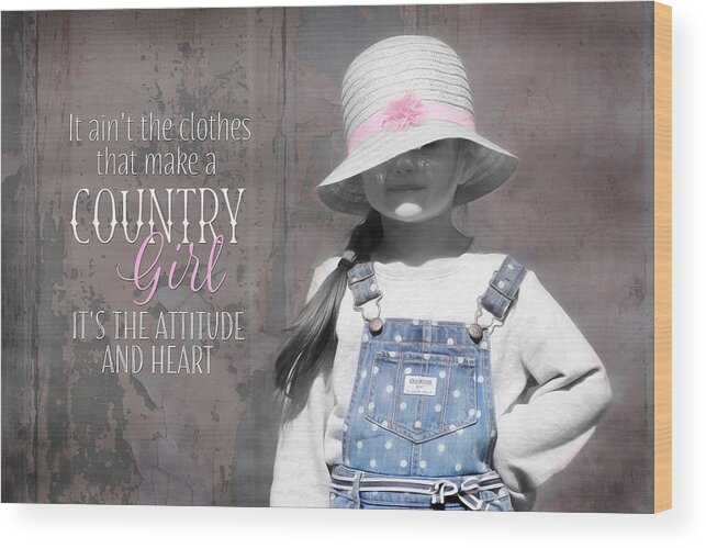 Country Wood Print featuring the photograph Country Girl by Lori Deiter