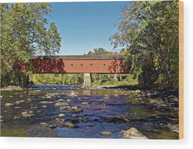 Covered Bridge Wood Print featuring the photograph Covered Bridge by Doolittle Photography and Art