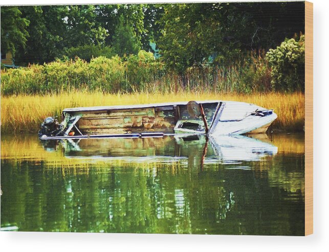 Boat Wood Print featuring the photograph Crab Boat Retired by Jim Proctor