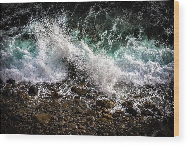Ocean Wood Print featuring the photograph Crashing Surf by Jason Roberts