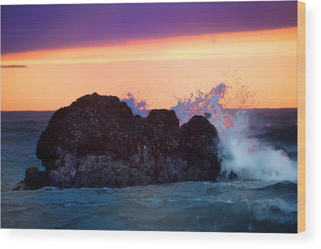 Waves Wood Print featuring the photograph Crashing Wave by Jerry Cahill