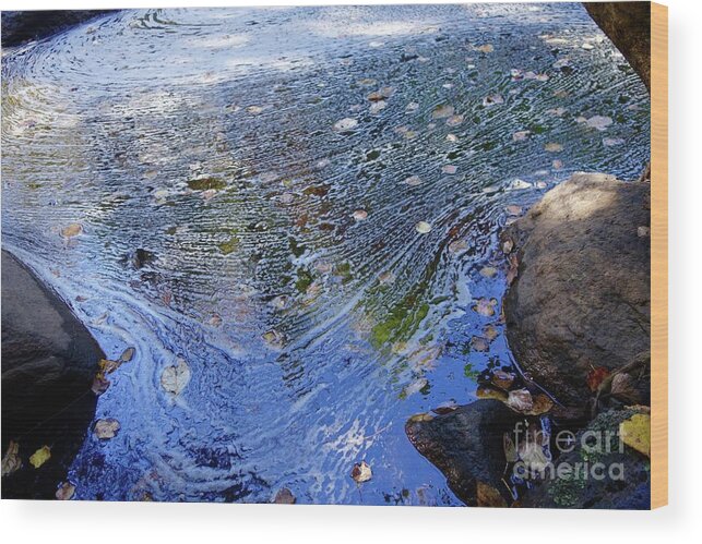 Autumn Wood Print featuring the photograph Creek Pool Designs by Sandra Updyke