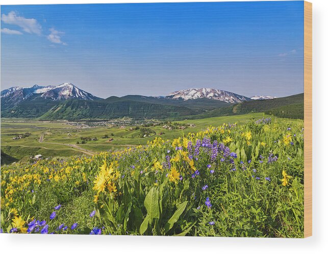 Crested Butte Wood Print featuring the photograph Crested Butte Overlook by Lorraine Baum