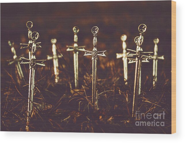 Graveyard Wood Print featuring the photograph Crusaders cemetery by Jorgo Photography