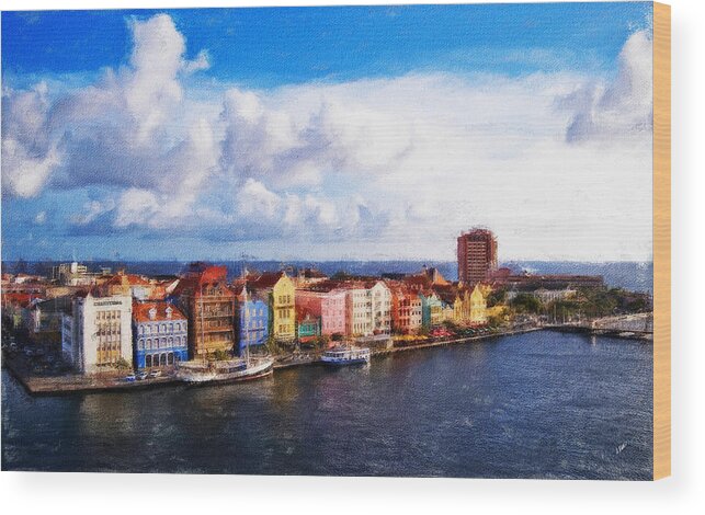 Curacao Wood Print featuring the painting Curacao Oil by Dean Wittle