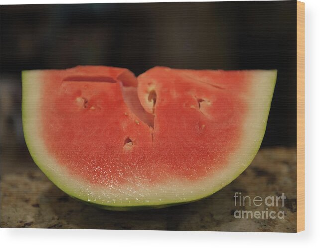 Watermelon Wood Print featuring the photograph Cure for a Hot Summer Day by Dale Powell