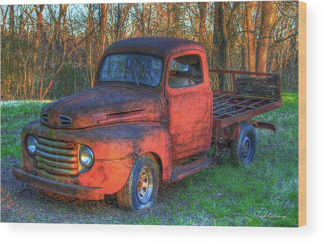 Reid Callaway Customized Rust Wood Print featuring the photograph Customized Rust 1949 Ford Pickup Truck by Reid Callaway