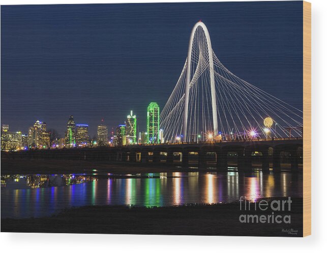 Dallas Wood Print featuring the photograph Dallas Bridge View by Jennifer White