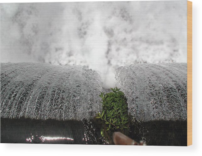 Cascading Water Wood Print featuring the photograph Dam At Mammoth Spring by DArcy Evans
