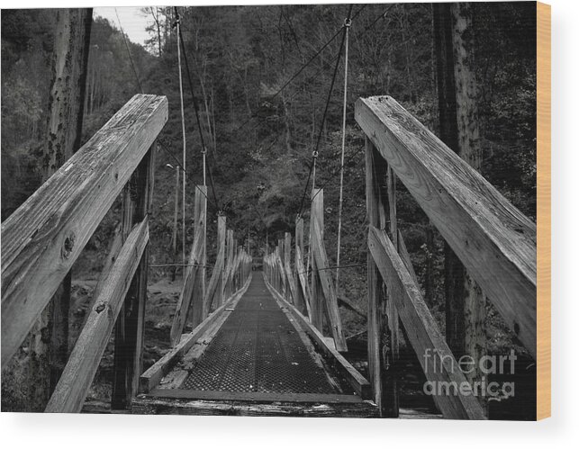 Joshua Mimbs Wood Print featuring the photograph Dark Bridge by FineArtRoyal Joshua Mimbs