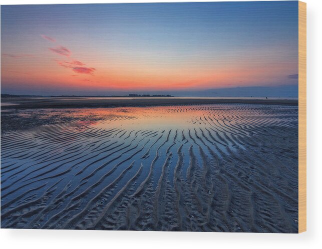 Sunrise Wood Print featuring the photograph Dawn Ripples by Alan Raasch
