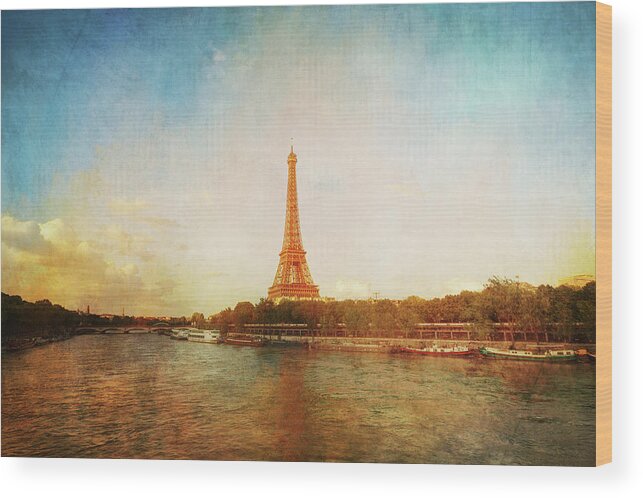 Eiffel Tower Wood Print featuring the photograph Daydreaming by Melanie Alexandra Price