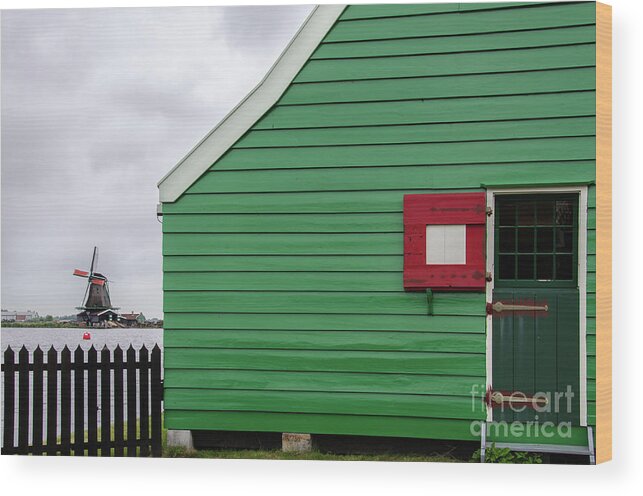  Wood Print featuring the photograph De Huisman mill front by RicardMN Photography