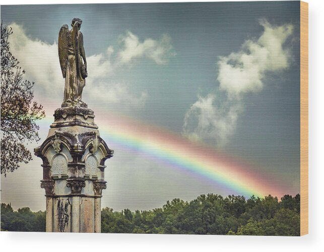 Mount Olivet Wood Print featuring the photograph Death and a Rainbow by Diana Powell
