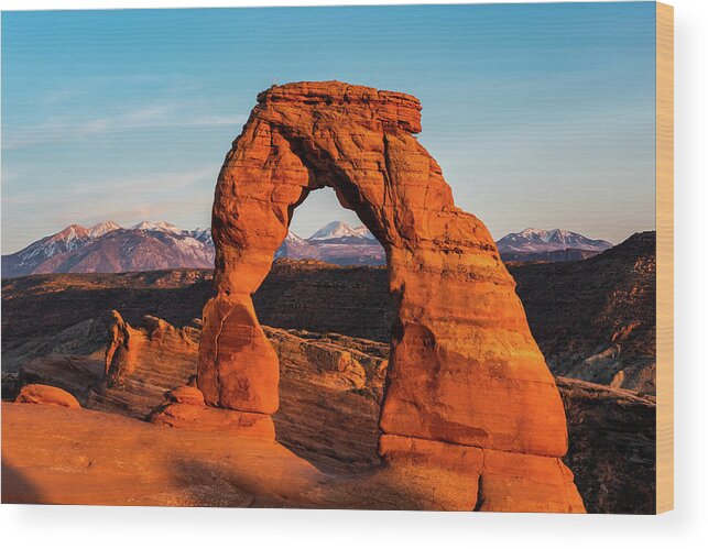 Delicate Arch Wood Print featuring the photograph Delicate Arch by George Buxbaum