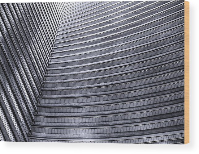 Marriott Marquis Hotel Wood Print featuring the photograph Dependent by Iryna Goodall