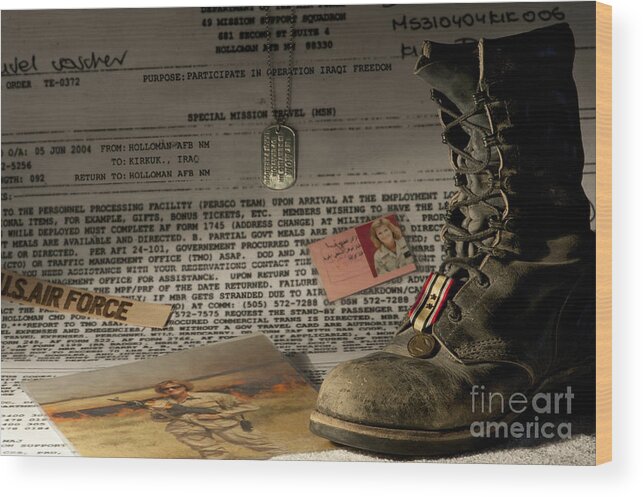 Military Wood Print featuring the photograph Deployment by Melany Sarafis