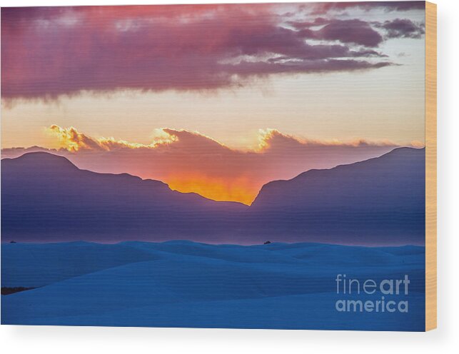 Sunset Wood Print featuring the photograph Depth of Color by Stephen Whalen