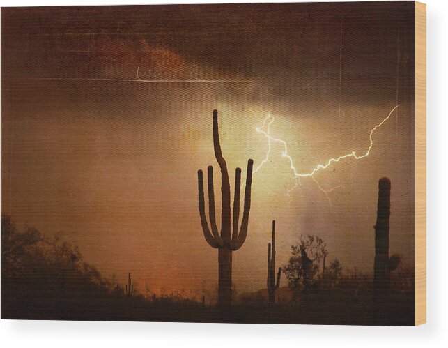 Southwest Wood Print featuring the photograph Desert Landscape Southwest by James BO Insogna