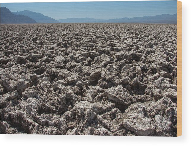 Death Valley Wood Print featuring the photograph Devils Golf Course by Carl Moore