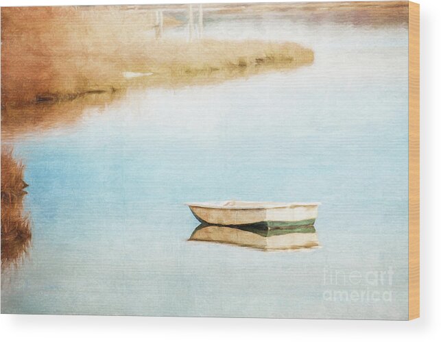 Cape Cod Wood Print featuring the photograph Dinghy in Eastham by Michael James