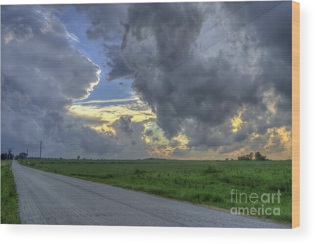 Hdr Wood Print featuring the photograph Distant Colors by Scott Wood