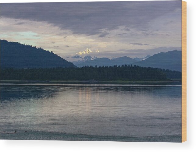 Jagged Peaks Wood Print featuring the photograph Distant Peaks by Anthony Jones