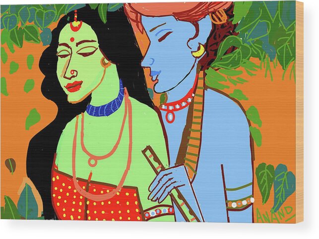 Divine Love Wood Print featuring the digital art Divine Love by Anand Swaroop Manchiraju