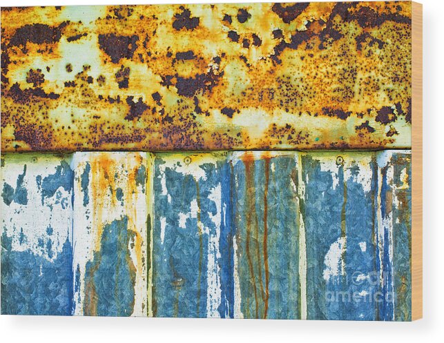 Rust Wood Print featuring the photograph Division by Silvia Ganora