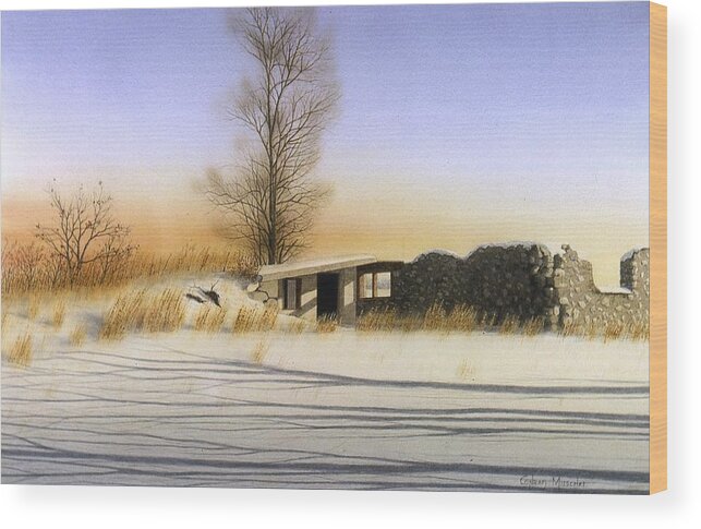 Rural Wood Print featuring the painting Do you remember. by Conrad Mieschke