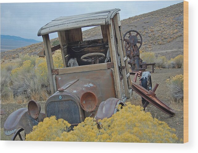 Abandoned Pickup Wood Print featuring the photograph Dodge Brothers Pickup by Ben Prepelka