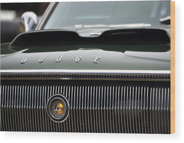  Wood Print featuring the photograph Dodge Charger Hood by Dean Ferreira