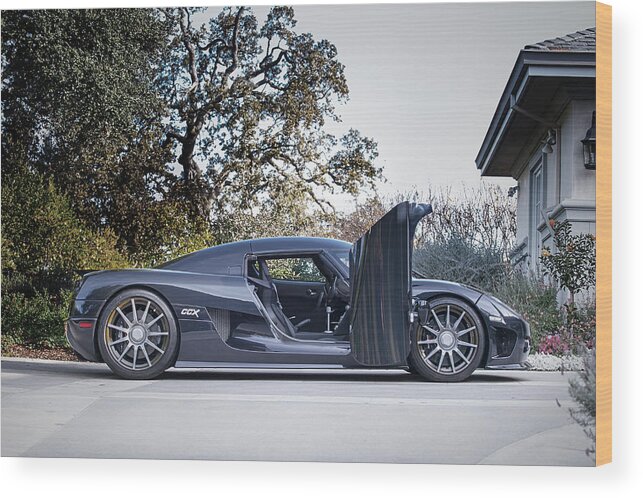 Koenigsegg Ccx Wood Print featuring the photograph Doors Up by ItzKirb Photography