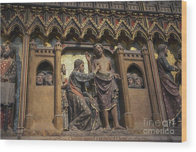Apostles Wood Print featuring the photograph Doubting Thomas scene by Patricia Hofmeester