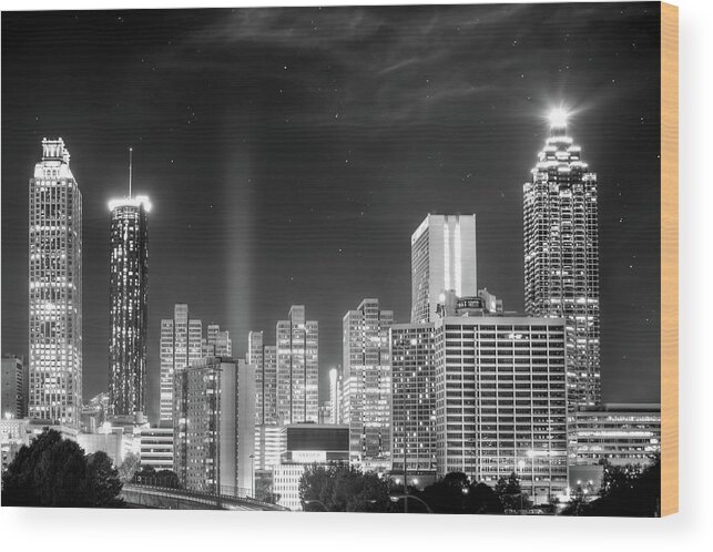 Atlanta Wood Print featuring the photograph Downtown Atlanta Skyline by Mark Andrew Thomas