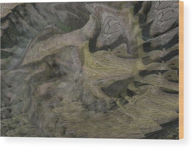 Abstract Wood Print featuring the photograph Dragon Fury by Cheryl Charette