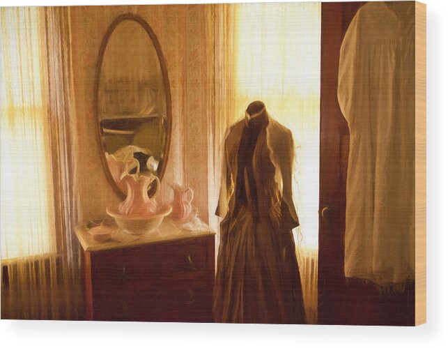 White Wood Print featuring the photograph Dressing room by Jonas Wingfield