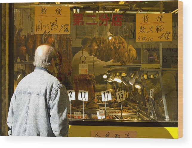 Chinatown Wood Print featuring the photograph Ducks in Chinatown by Erik Burg