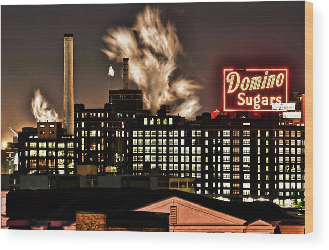 Domino Sugar Wood Print featuring the photograph Dynamic Sugar by La Dolce Vita
