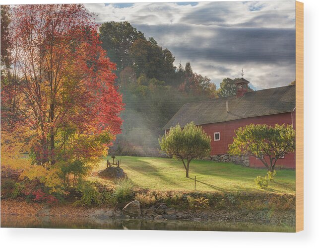 Rural America Wood Print featuring the photograph Early Autumn Morning by Bill Wakeley
