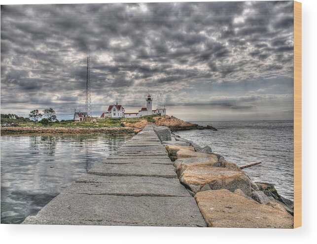 Eastern Point Lighthouse Wood Print featuring the photograph Eastern Point Lighthouse by Liz Mackney
