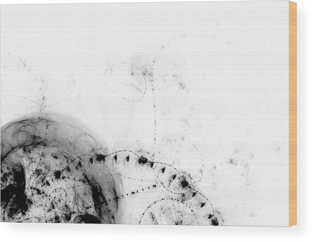 Abstract Wood Print featuring the digital art Echo 1 by Scott Norris