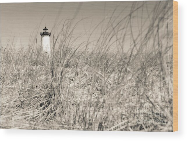 Edgartown Wood Print featuring the photograph Edgartown Harbor Light by David Rucker