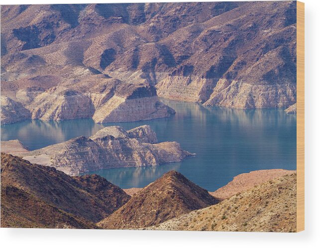 Edge Of Lake Mead Wood Print featuring the photograph Edge of Lake Mead by Bonnie Follett