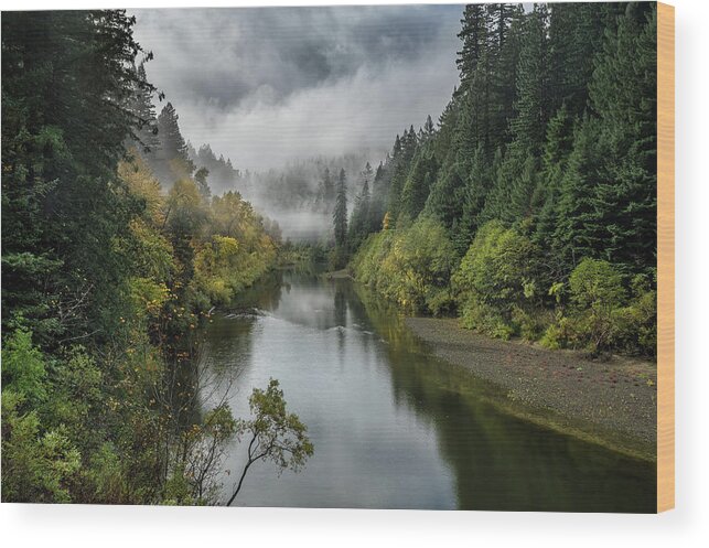 Humboldt Redwoods State Park Wood Print featuring the photograph Eel River in Autumn 2017 by Greg Nyquist