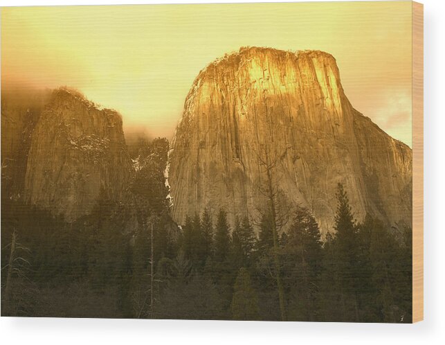 El Capitan Yosemite Valley Wood Print featuring the photograph El Capitan Yosemite Valley by Garry Gay