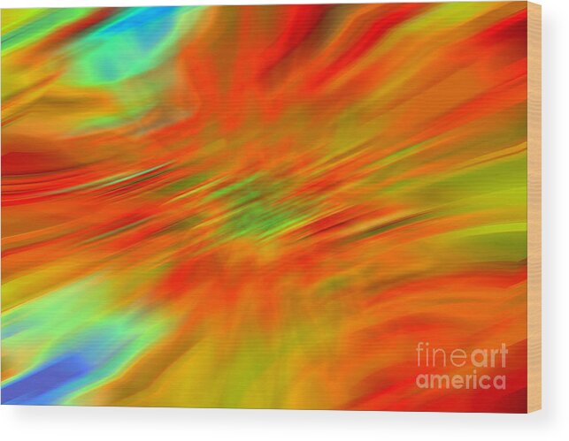 Abstract Photograph Wood Print featuring the photograph Electric Abstract by Kelly Holm