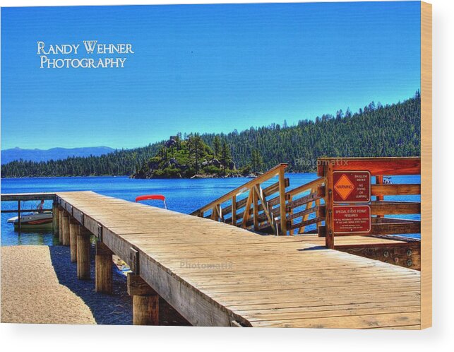 Landscape Wood Print featuring the photograph Emerald Pier by Randy Wehner