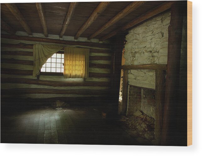 Abandoned Home Wood Print featuring the photograph Emptiness by Mike Eingle